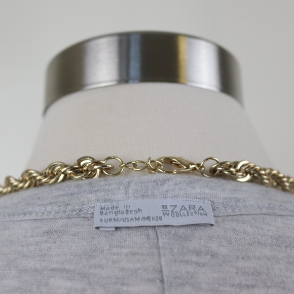 Zara Gray Maxi A-Line M Dress - Picture 7 of 8